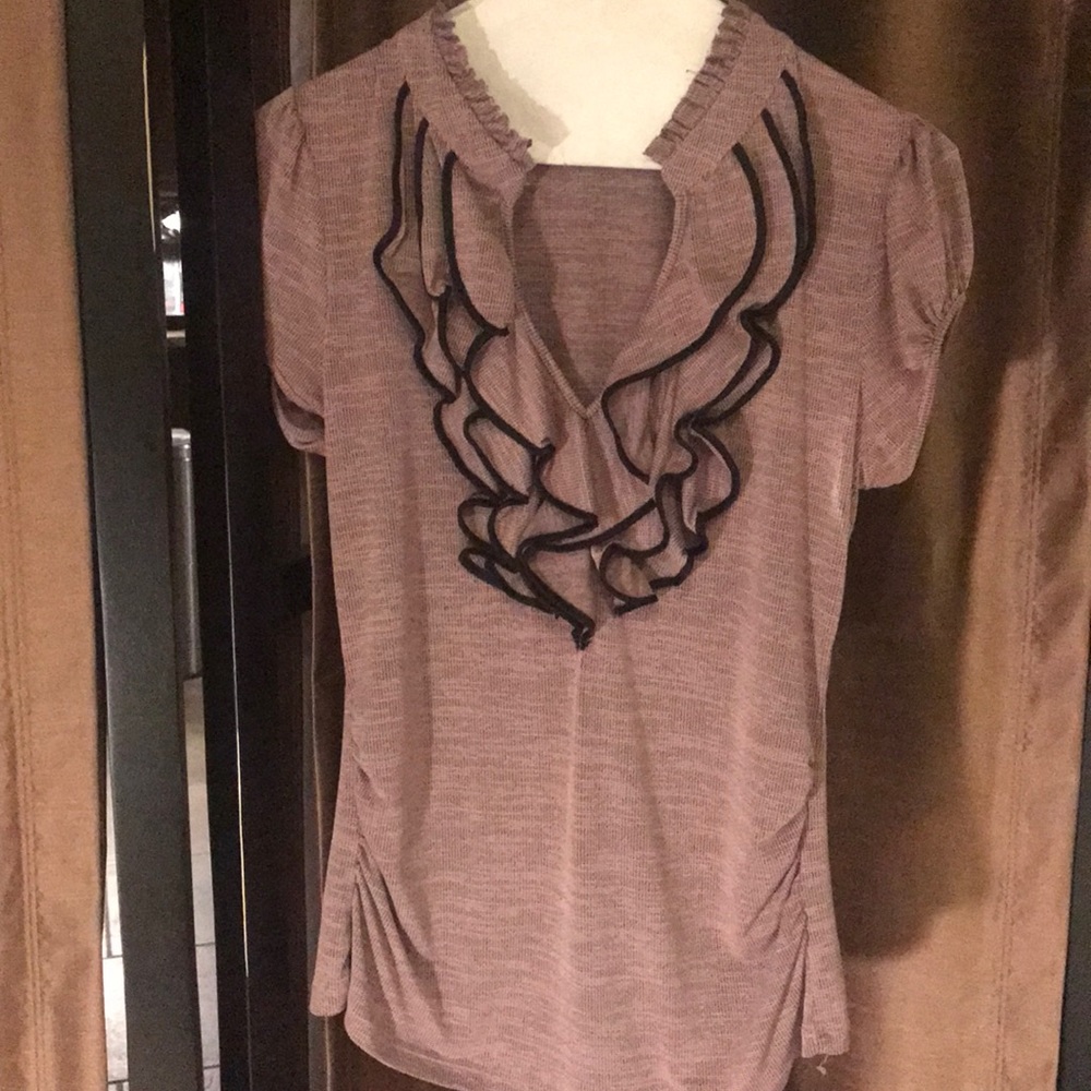Pink and black top